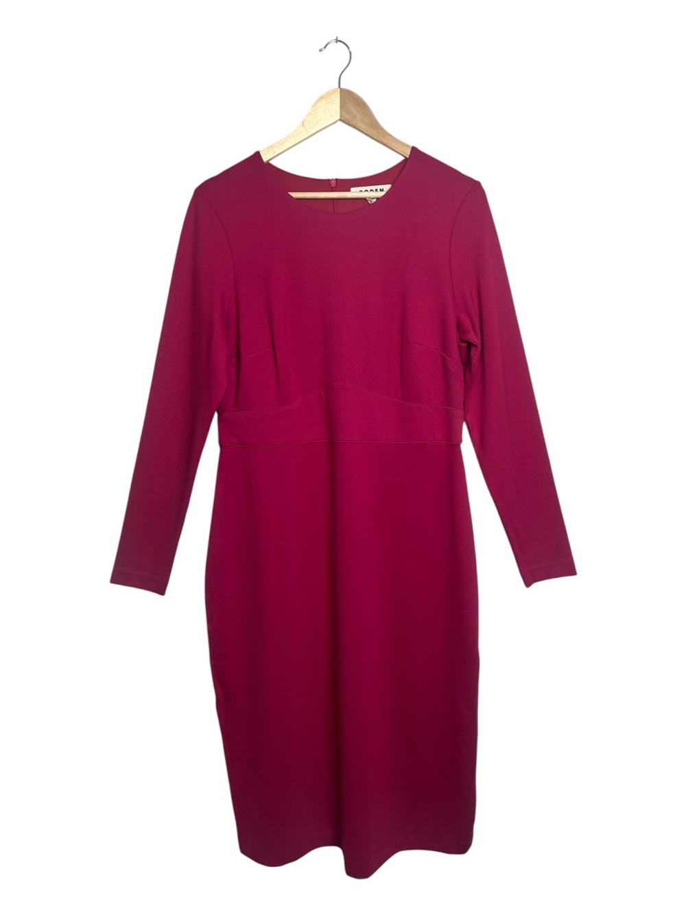 Boden Women’s 12R Red/Berry Long Sleeve Ponte Sheath Dress NWT
